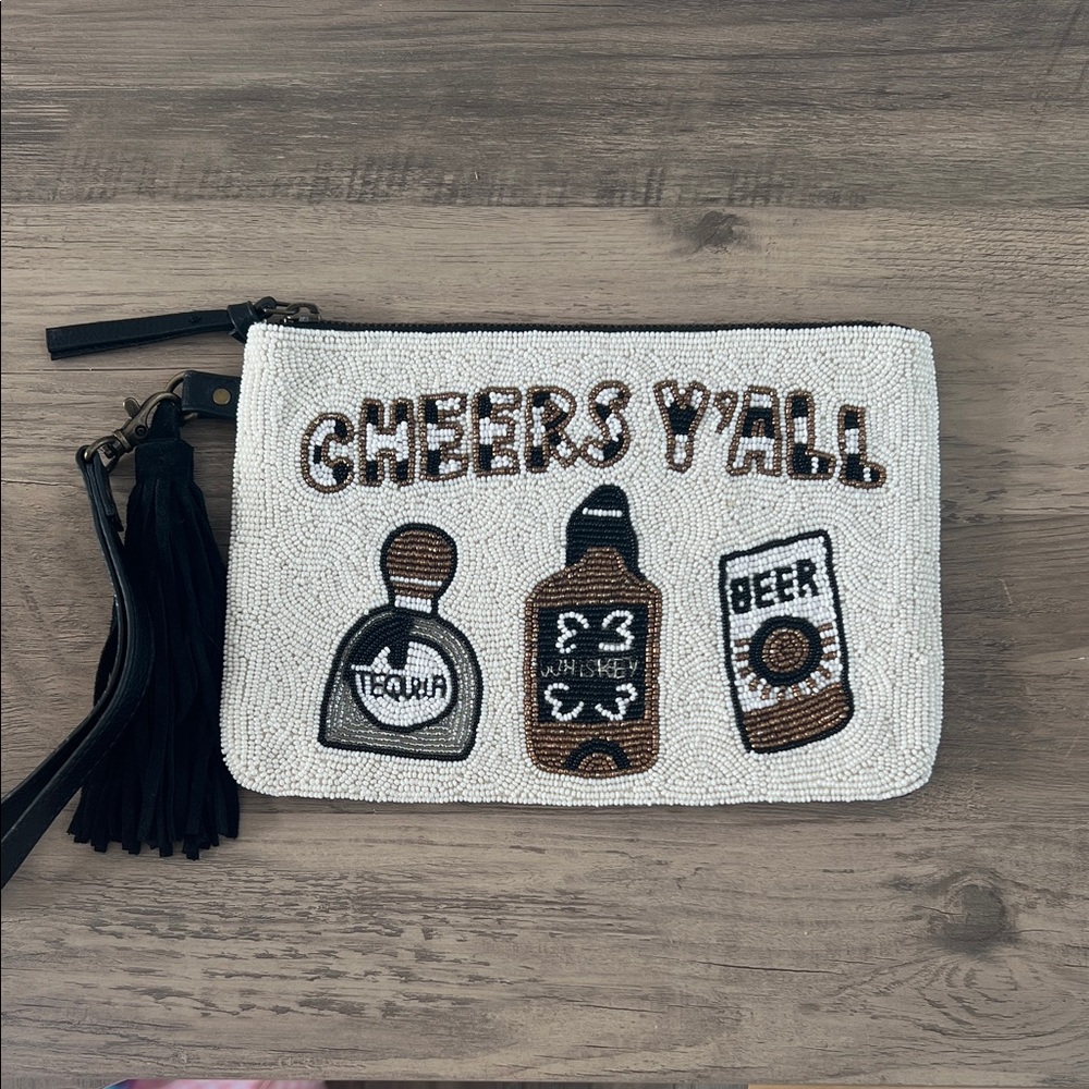 Shyanne Beaded Cheers Y’all Clutch
